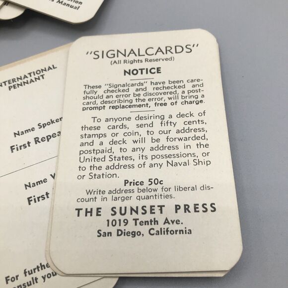 Signal Int’l Merchant Marine Navy Flash Cards - Picture 5 of 8